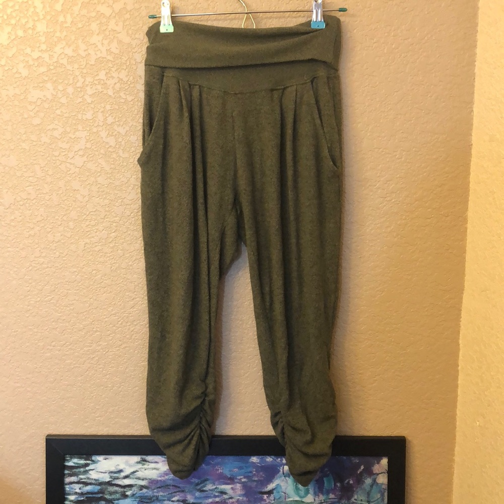 Soft army green jogger lounge pants